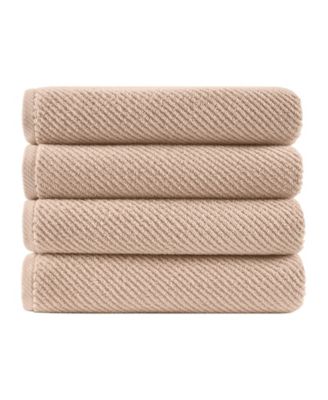 Diagonal Ribbed Cotton 4-Pc. Bath Towel Set