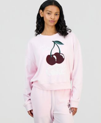 Grayson Threads, The Label - Women's Embroidered Cherries Sweatshirt