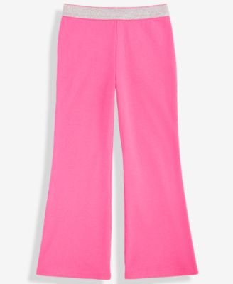 Baby and Toddler Girls Glitter-Waist Ribbed Flare Pants, Macy's Exclusive