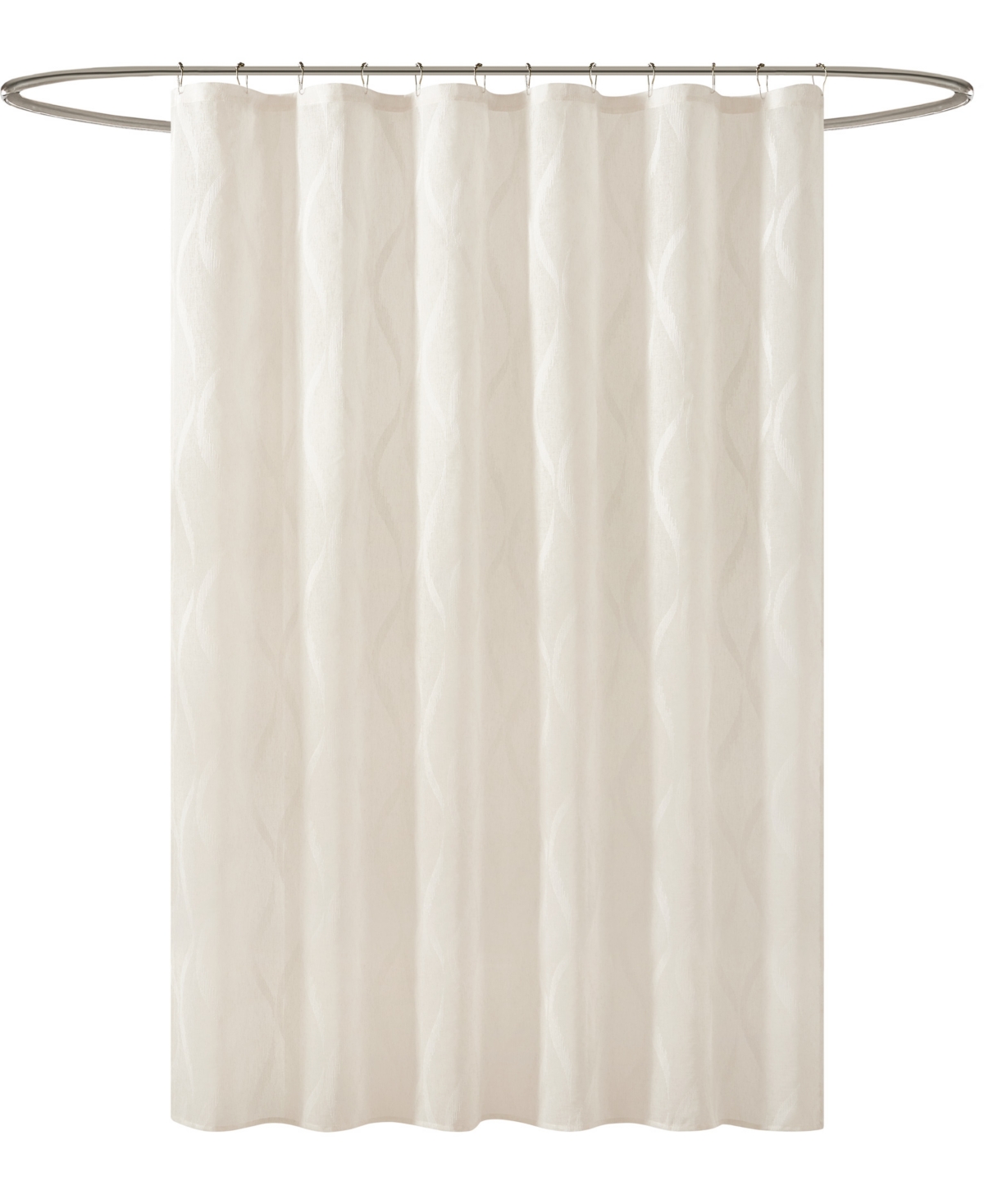 Madison Park Candice Sheer Shower Curtain, 72" X 84" In White