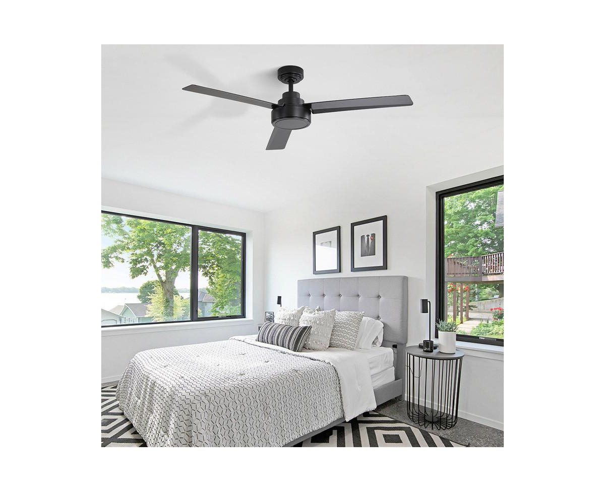 52-inch Modern 3-Blade without Light Ceiling Fan with Six Speed Remote Control and Timing Function for Indoor