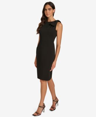 Women's Bow Shoulder Sheath Dress