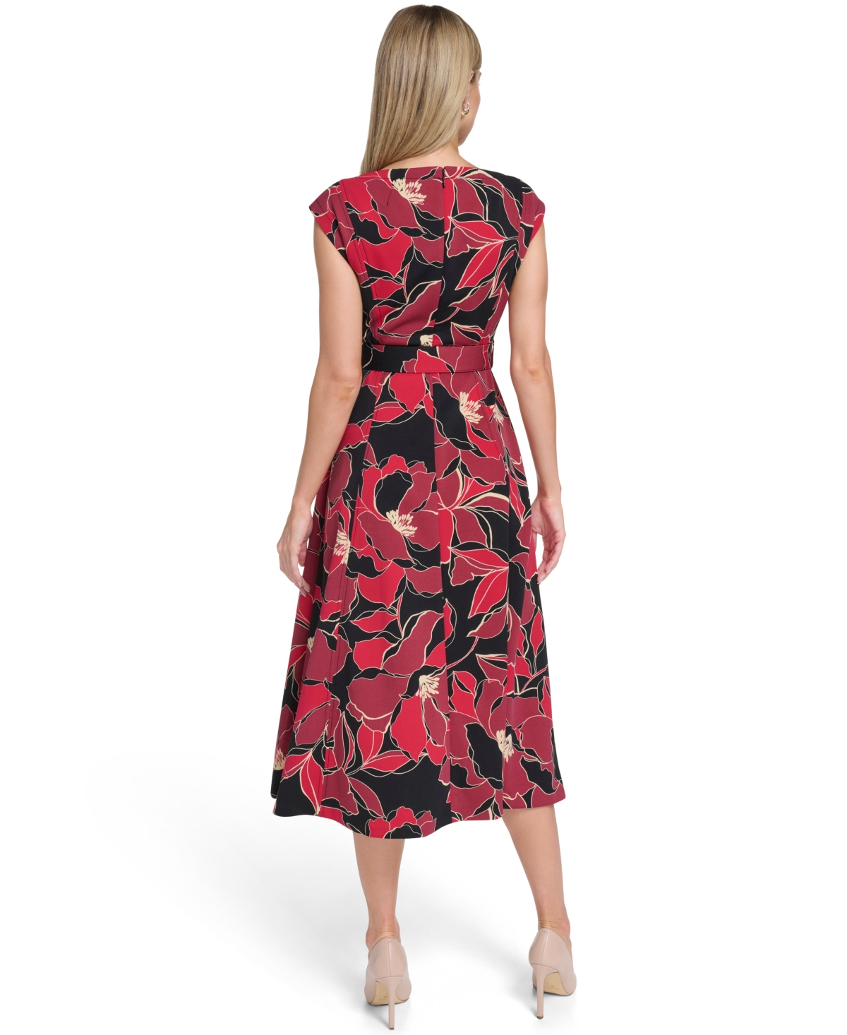 Calvin Klein Women's Sleeveless Printed Midi Dress