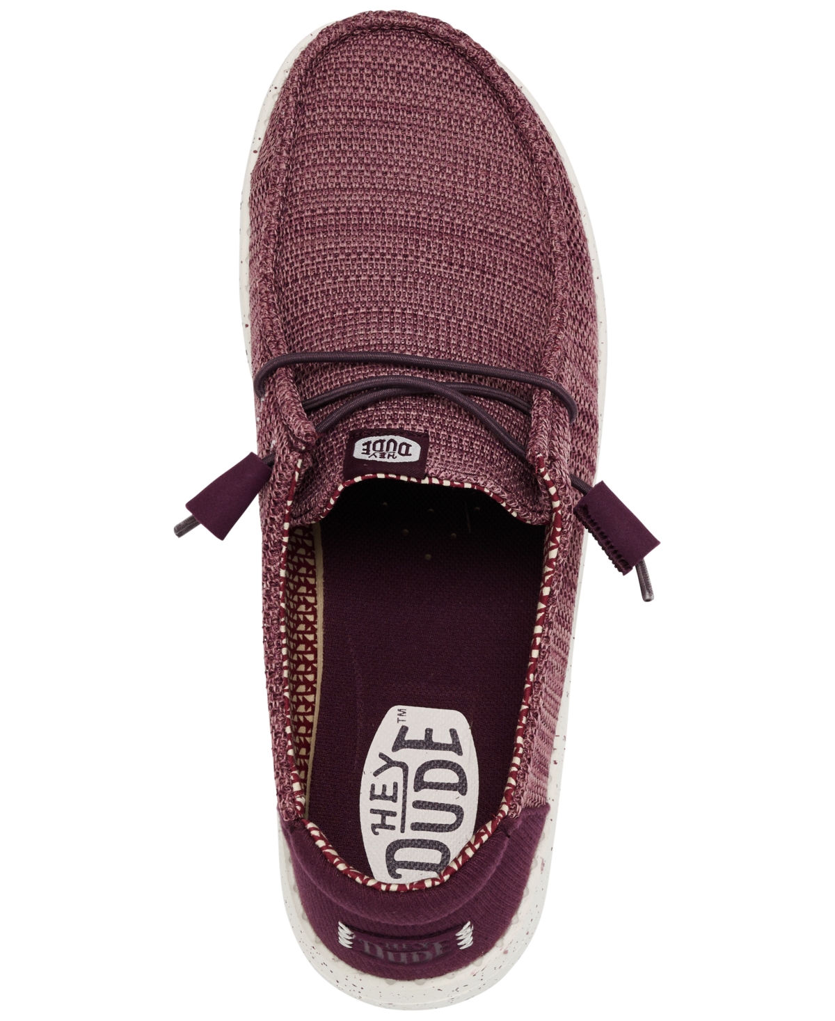 Hey Dude Women's Wendy Stretch Sox Casual Sneakers From Finish Line In Burgundy