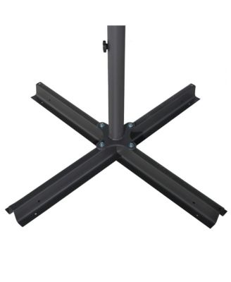 Garden Parasol Black Polyester fabric with PA coating, Aluminum