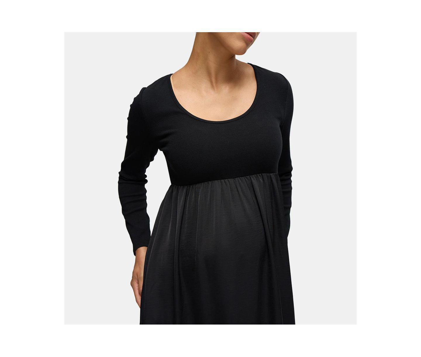 Женские платья Maternity Ingrid + Isabel Mix Media Midi, цвет: Чёрный — фото 4
