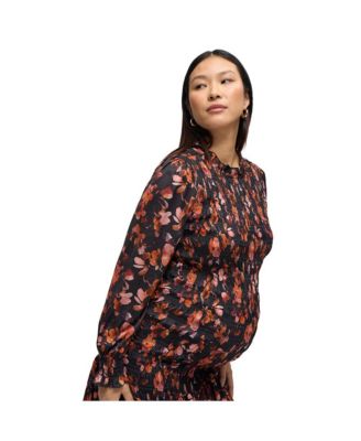 Women's Maternity Smocked Occasion Short Dress