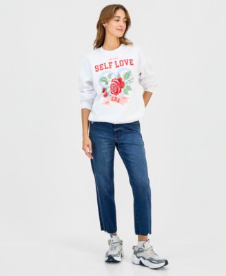 Juniors' Self Love Era Crewneck Sweatshirt