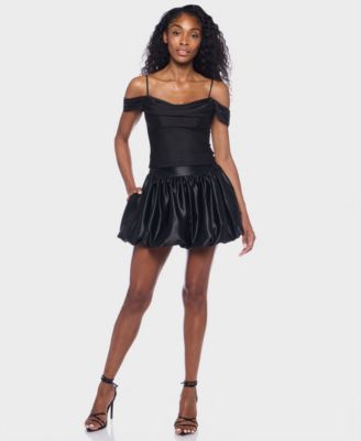 Juniors' A-Line Mini Bubble Skirt