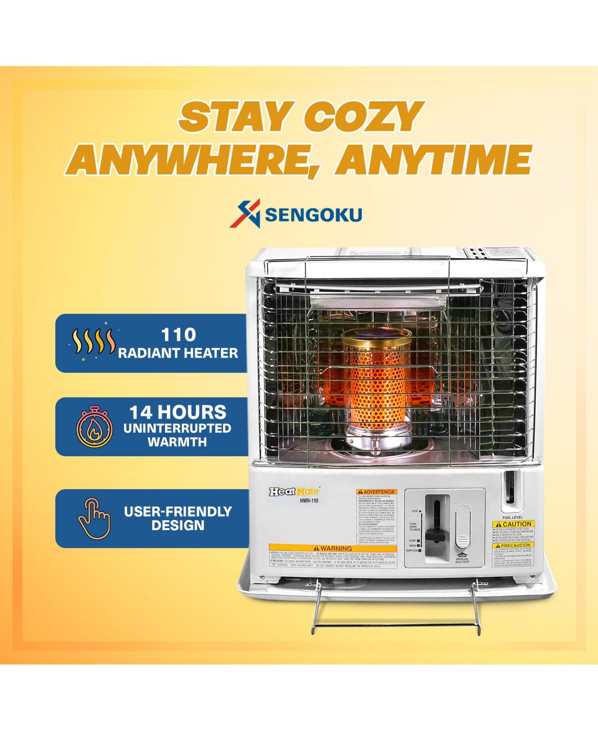 Sengoku HeatMate Economic Portable Indoor Outdoor Radiant Kerosene Space Heater