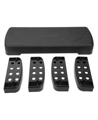 Adjustable Workout Aerobic Step Platform Trainer w/Raisers