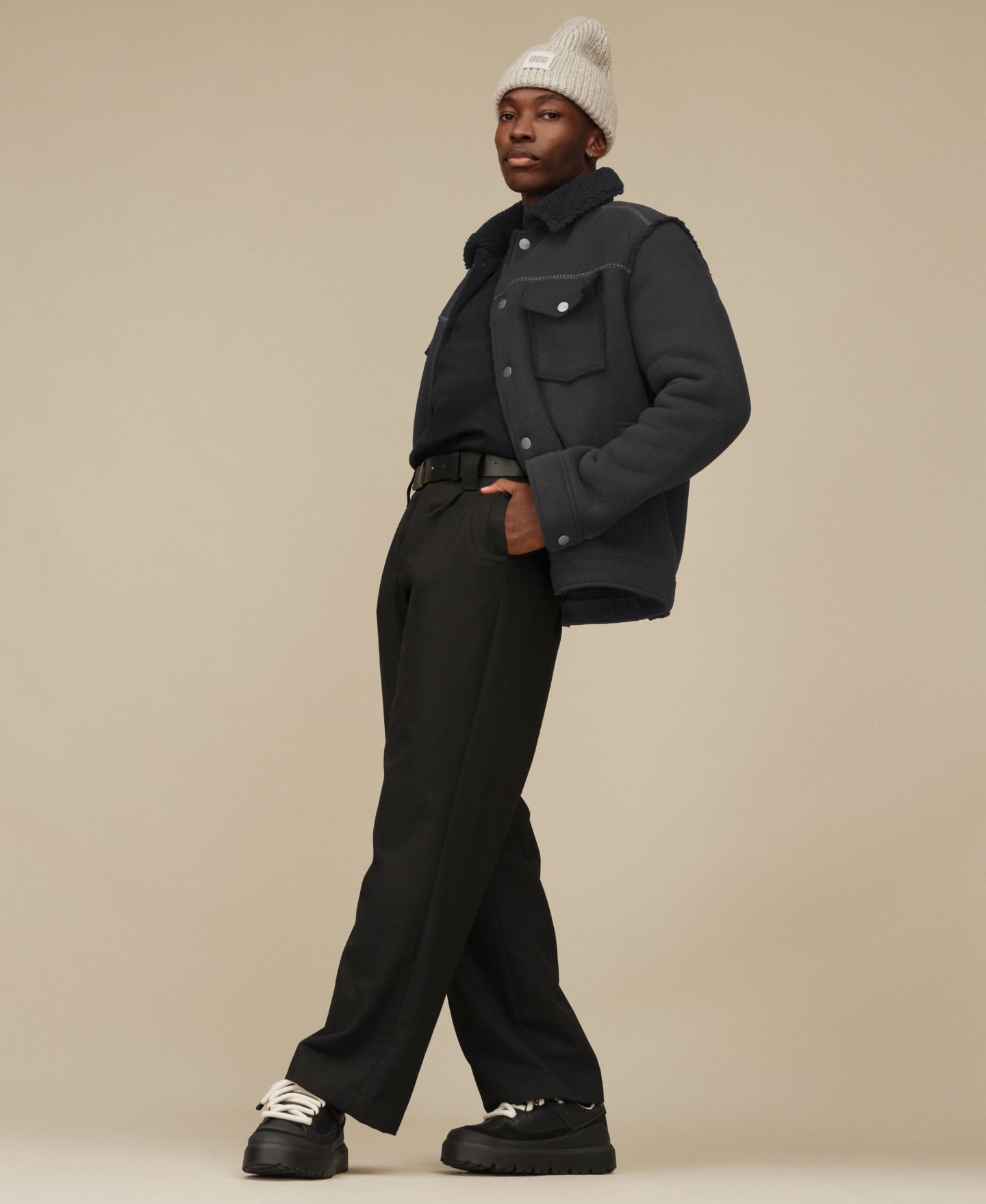 Мужская куртка UGG Janson Trucker, цвет: Чёрный — фото 2