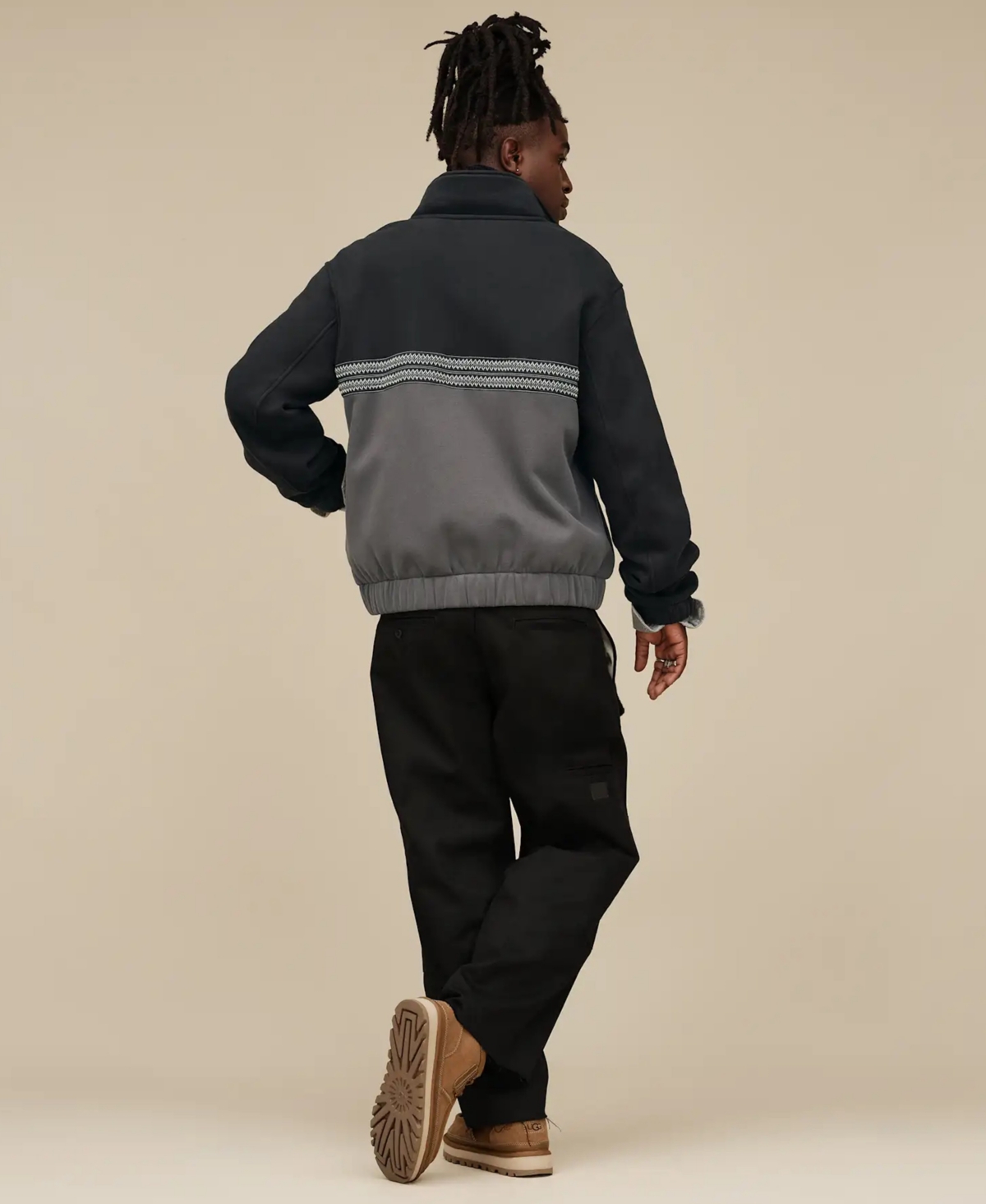 Ugg Men's Tasman  Braid Track Jacket In Black