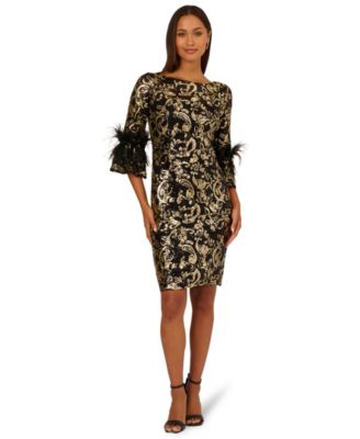Adrianna Papell - Women's Sequin Embroidered Midi Dress