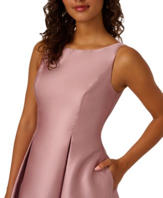 Women's Boat-Neck Fit & Flare Midi Dress