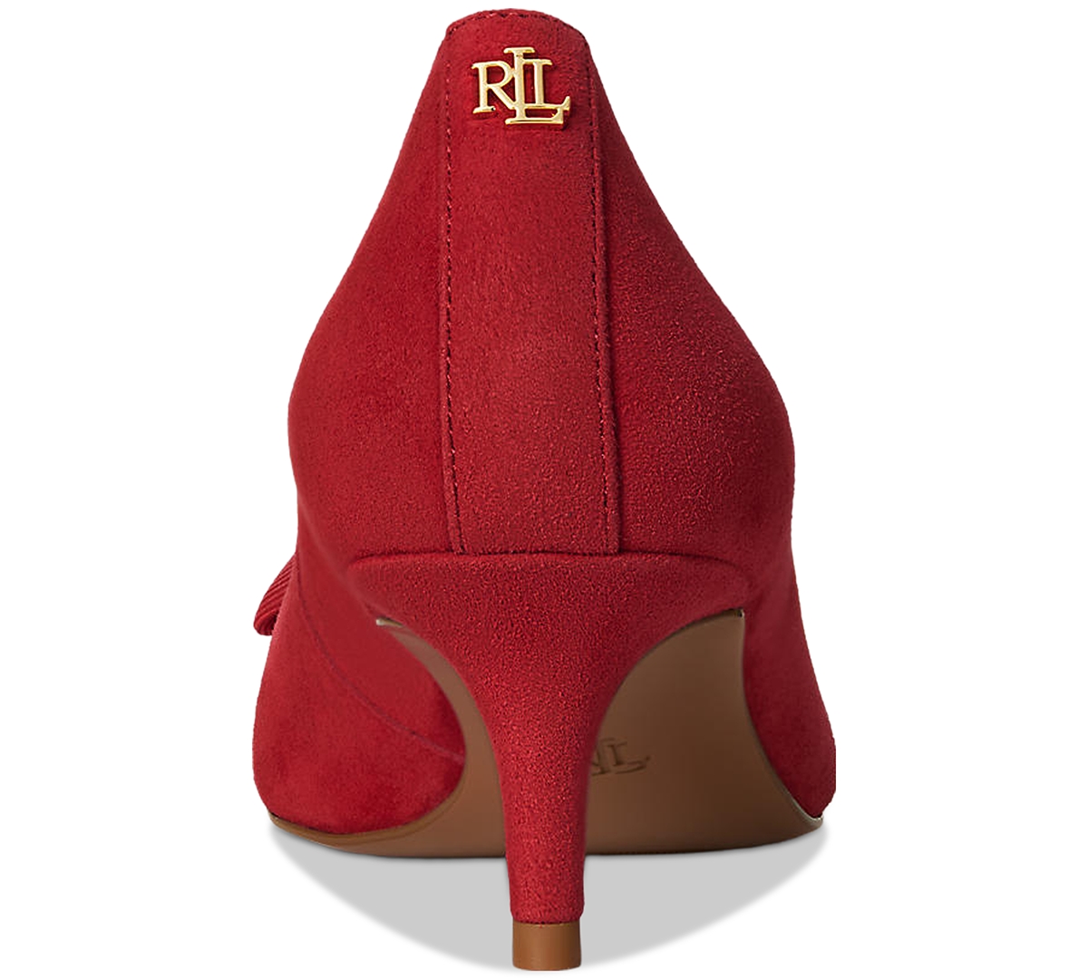 Ralph Lauren Women's Adrienne Suede Bow Pump In Red