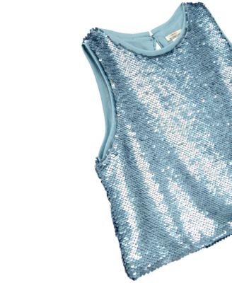 7-16 Sequin Pailette Sleeveless Tank Top