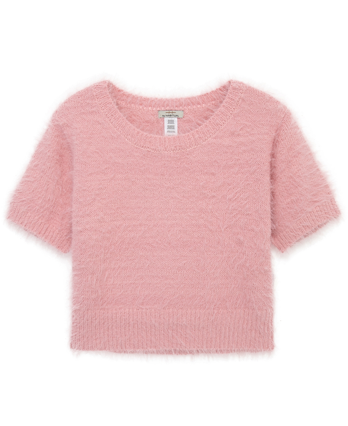 Habitual Kid Girls 7-16 Faux Mohair Sweater Top In Pink