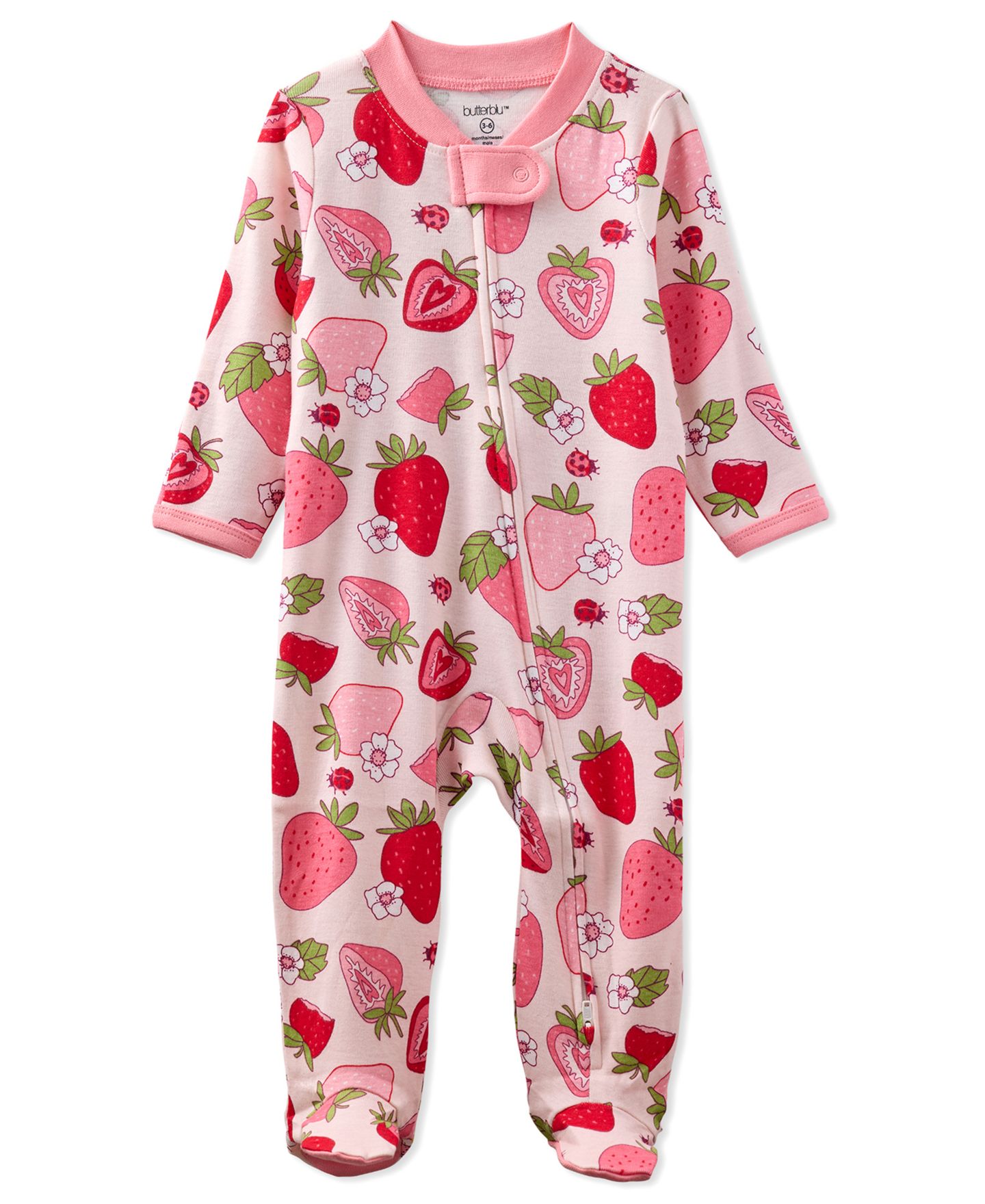 butterblu Baby Girls' Scout 2-Way Zip Footed Sleep and Play, цвет: Ягодный — фото 2