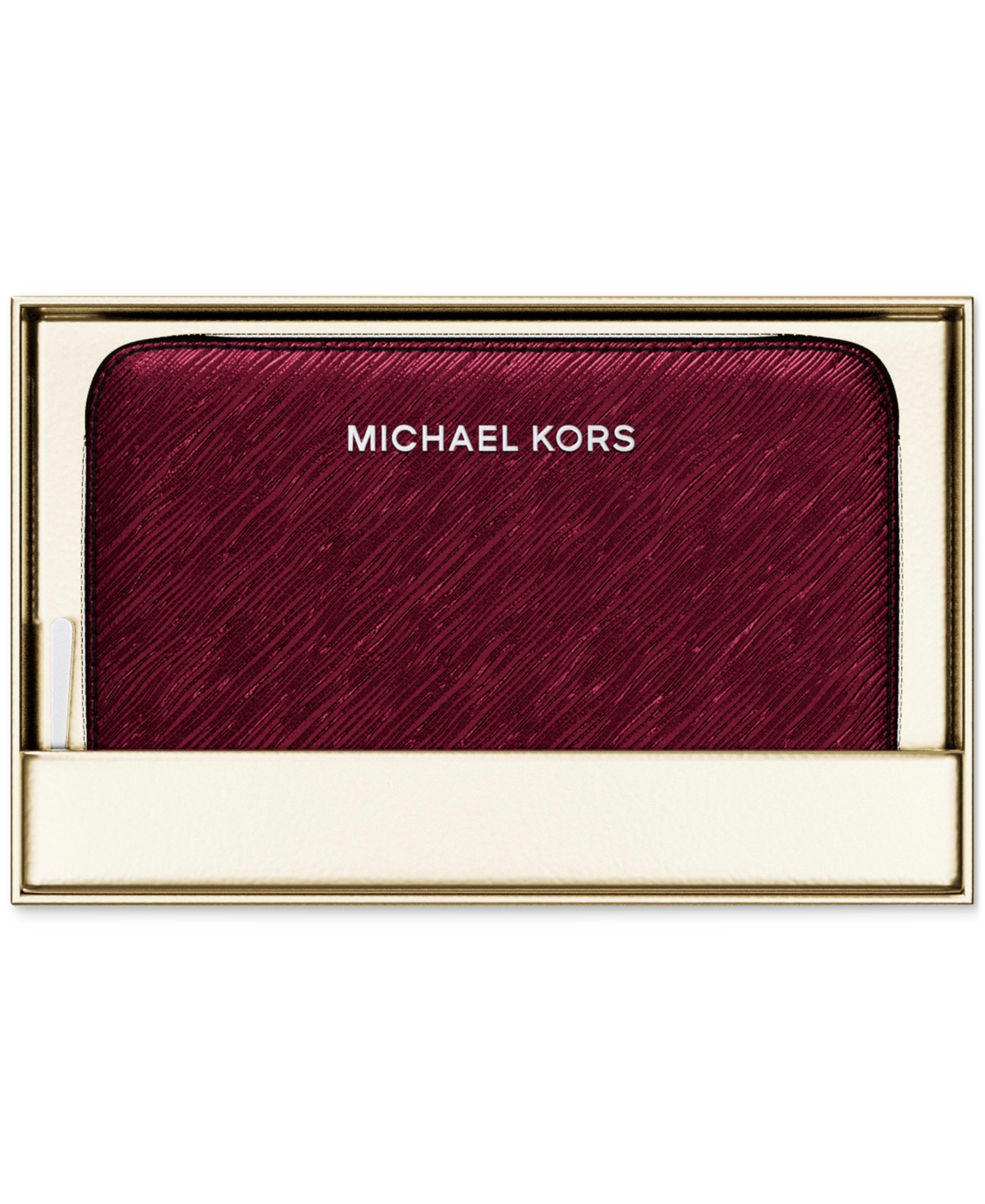 Michael Kors Women's Jet Set Small Zip Around Card Case - Oxblood
