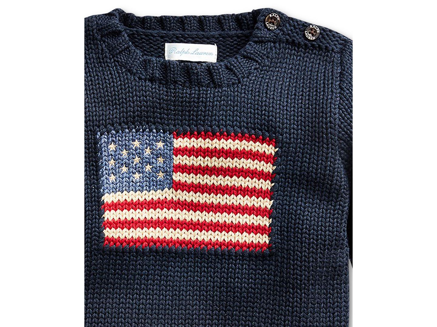 Свитер Polo Ralph Lauren Baby Boys or Girls The Iconic Flag, цвет: Синий — фото 3