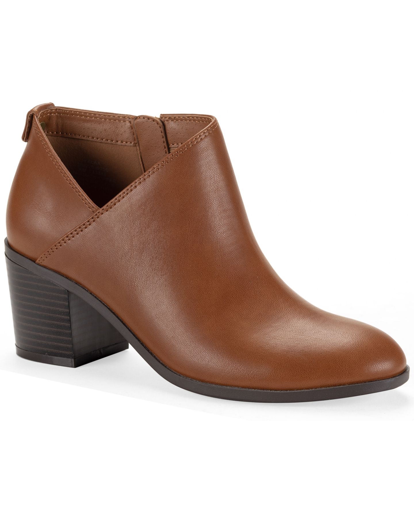 Женские ботинки Style & Co Felaa Asymmetrical Booties, цвет: Коричневый — фото 1