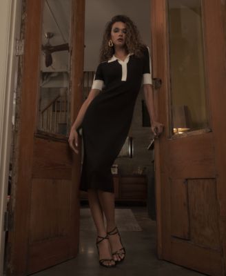 Women's Contrast-Trim Bodycon Dress