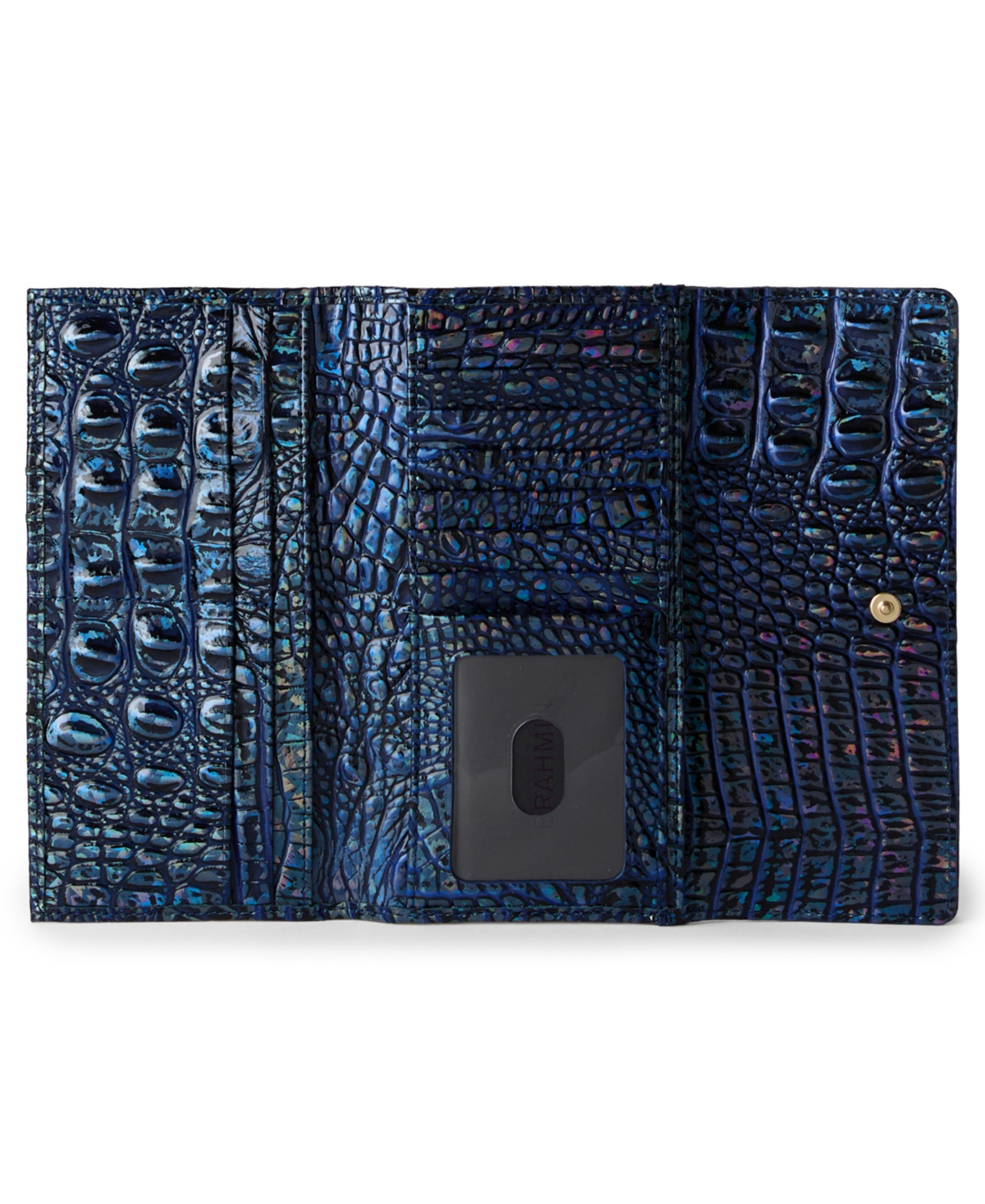 Brahmin Cordelia Embossed Leather Wallet In Brown
