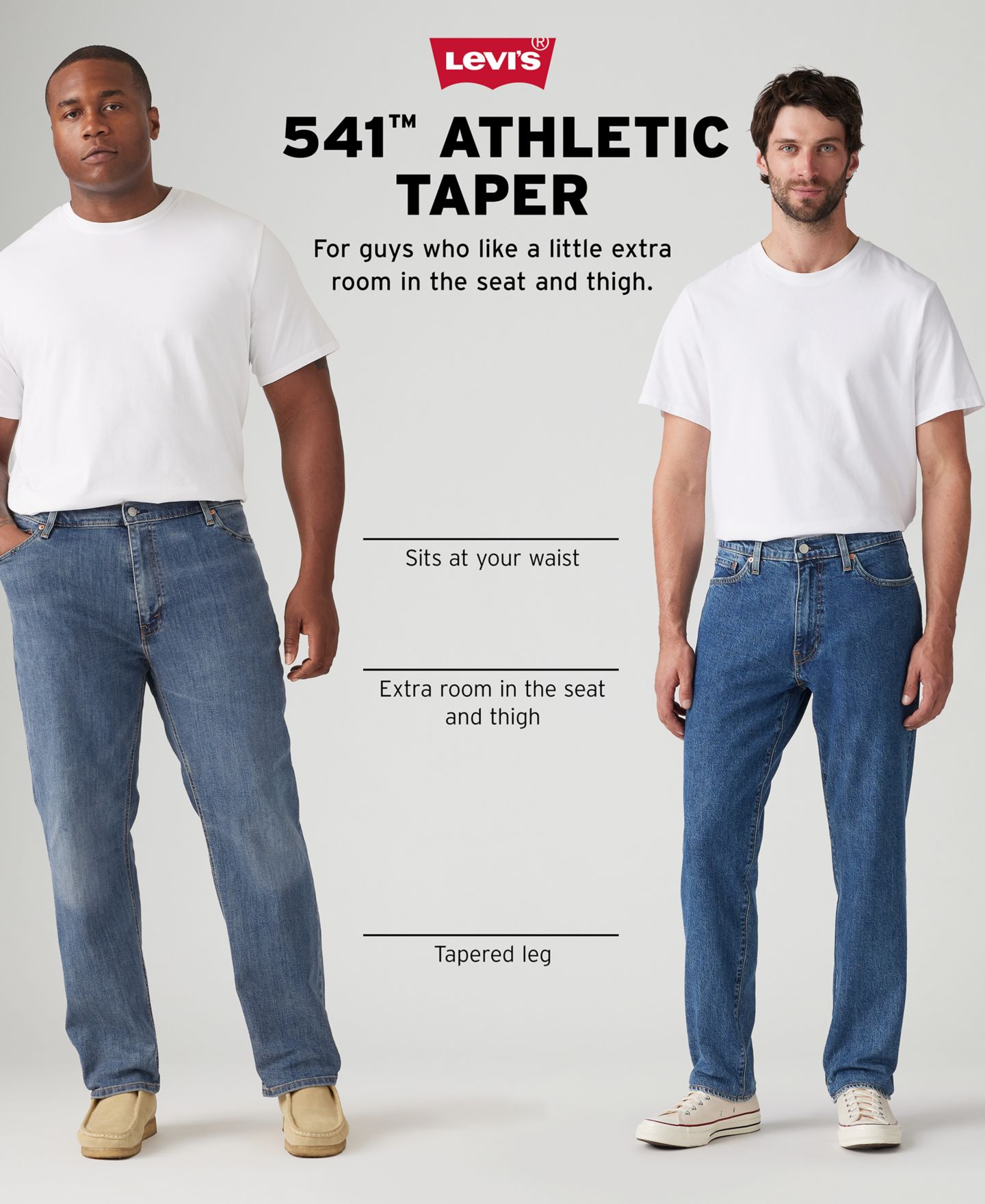 Мужские джинсы Levi's Big & Tall 541 Athletic-Fit Stretch, цвет: Friday Vibes — фото 8