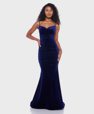 Juniors' Spaghetti-Strap Sweetheart Long Gown