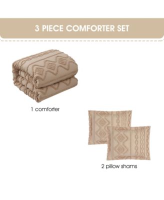 Aluma Geometric 3-Pc. Comforter Set, Twin