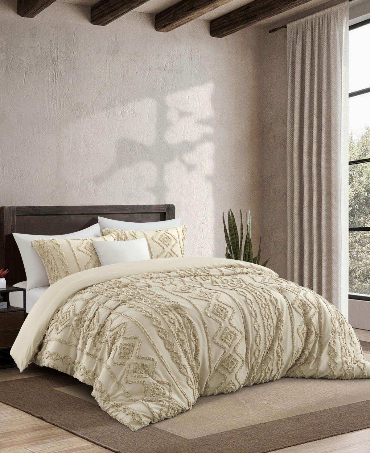Stratford Park Aluma Geometric 3-pc. Comforter Set, Twin In Neutral