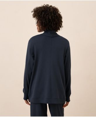 Women's Organic Cotton Airplane Short Drape Cardigan