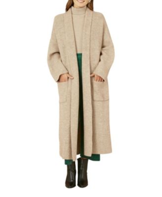 Knitted Maxi Cardigan With Pockets