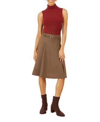 Women's Pleated Midi Skirt