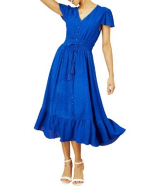 Women's Button Detail Midi Dress