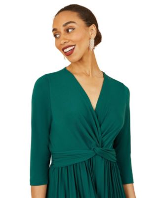 Jersey Knot Waist Midi Dress