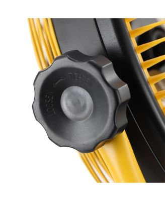 12 Inch Rechargeable Indoor/Outdoor Floor Fan (IPX4 Rated) in Yellow