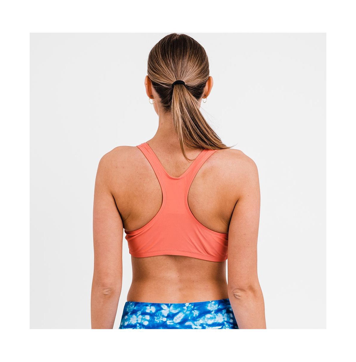 Calypsa Plus Size Racerback Swim Bra with Removable Cups