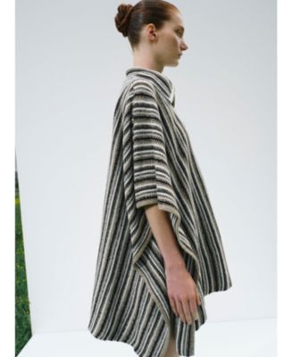 Women's Juniper Striped Wool Cape