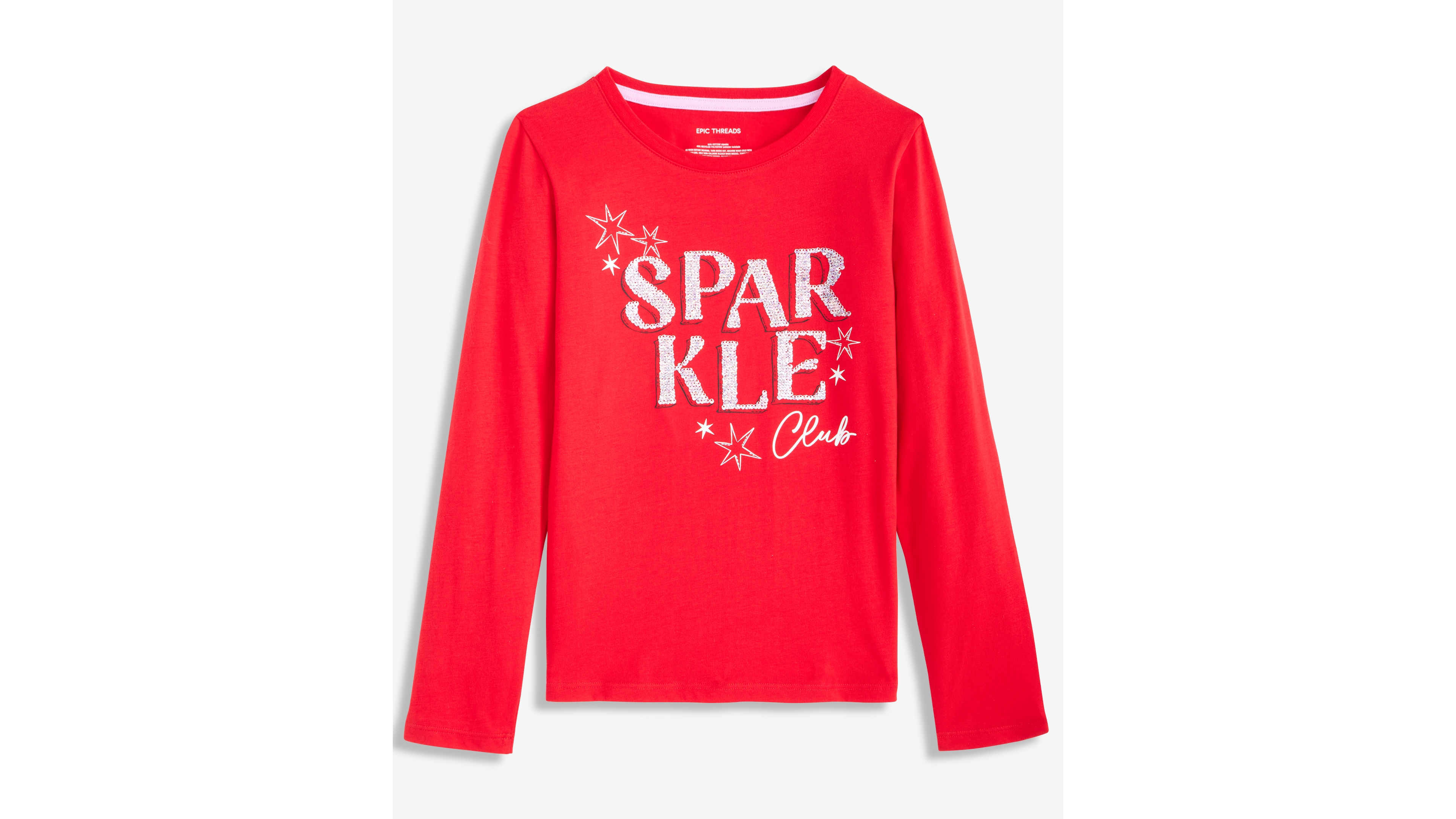 Epic Threads Girls 5-20 Sparkle Club Long-Sleeve T-Shirt, Macy's Exclusive