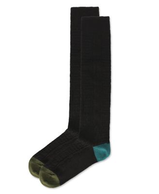 Women's Brick Twist Crosshatch Knit Knee High Sock