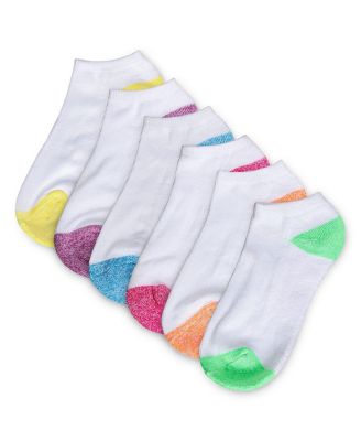 Women's 6 Pair Pack Spacedye Heel and Toe Half Cushioned Low Cut Socks