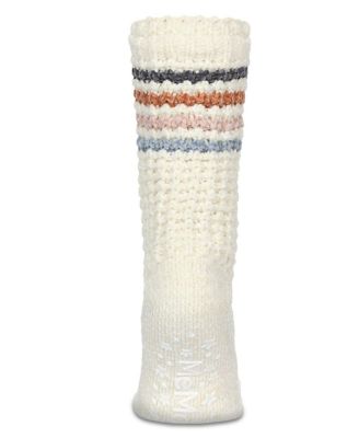 Women's Chunky Stripes Plush-Lined Slipper Crew Sock