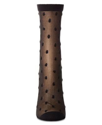 Women's Sheer-All-Over Polka Dot Ankle Sock