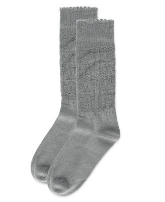 Women's Delicate Flake Embroidered Crew Socks
