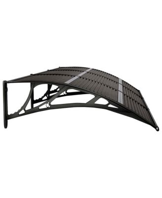 Door Canopy Black Polycarbonate 118.1 x 29.5 in Durable