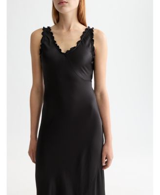 Women's Maxi Slip dress with ruffled edges
