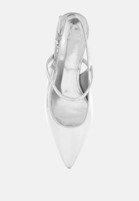 Womens Abloom Kitten Heel Slingback Sandals