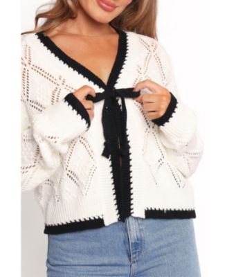 Women's Lainy Bow Tie Font Cardigan